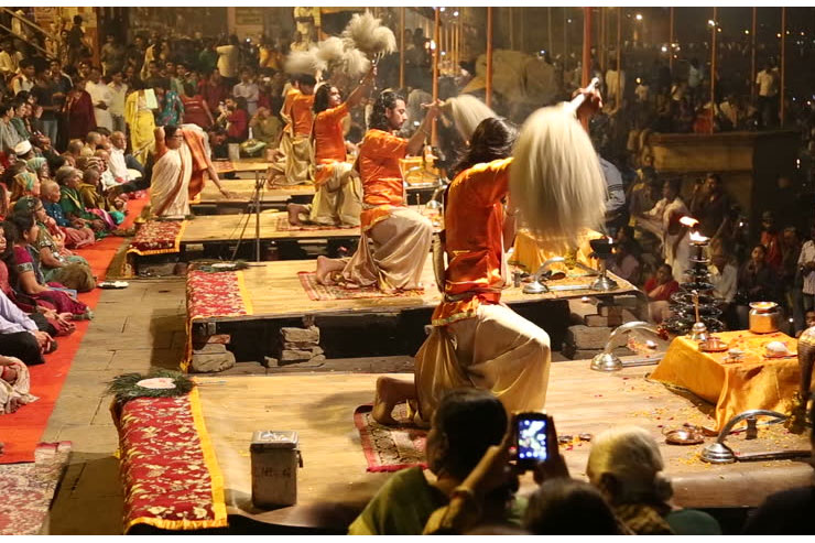 Evening Boat ride on river Ganges and Arti Ceremony in Varanasi